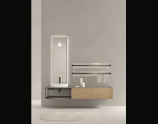 Mobile da Bagno sospeso in rovere miele Fjord 24 04 di Milldue