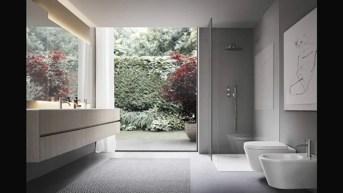 Mobile da Bagno sospeso in Rovere tundra Sintesi 24 10 di Milldue