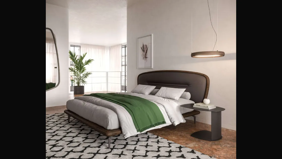 Letto in pelle Romance di Ozzio