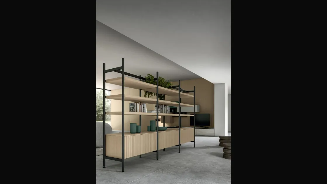 Libreria divisoria Living Glass di Arredo3