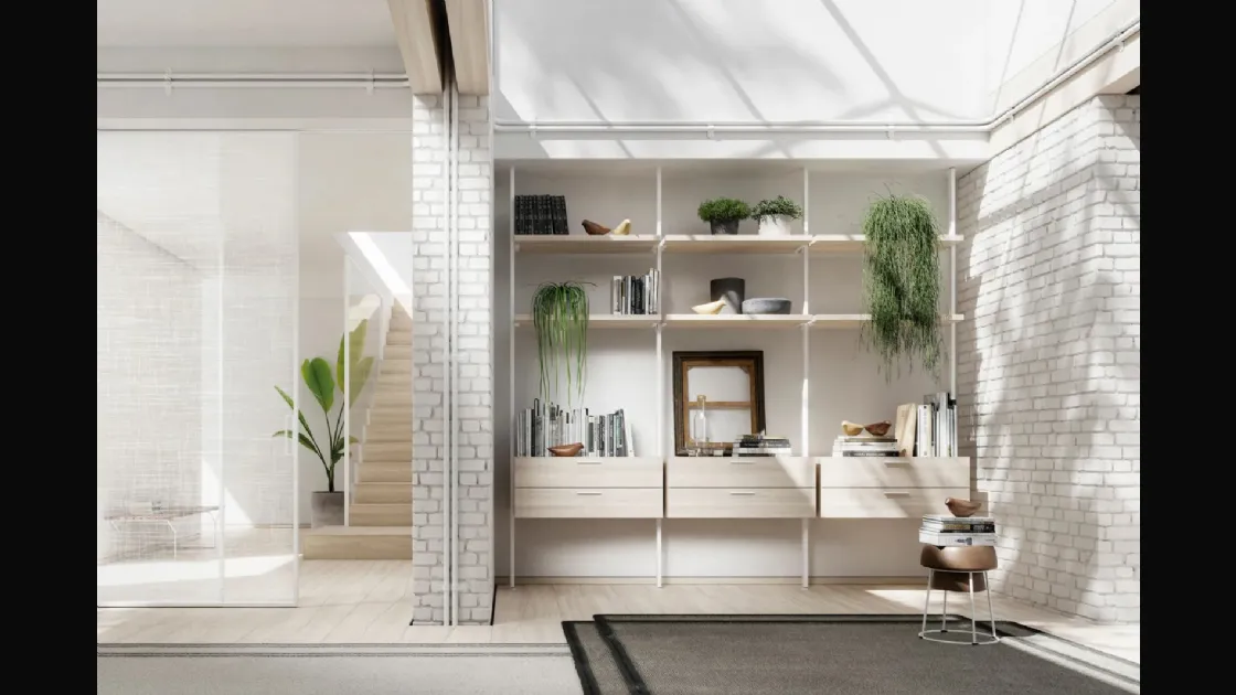 Libreria Simply a soffitto di Doal