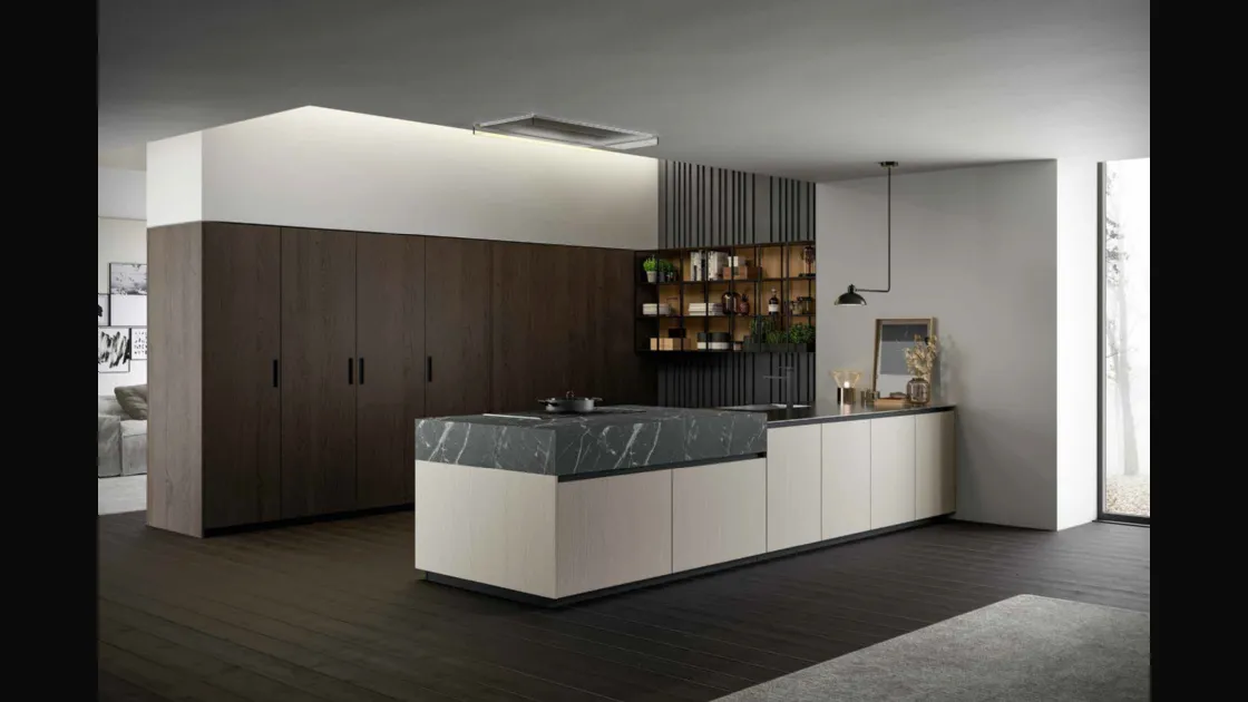 Cucina Moderna con penisola Asia 01 di Arredo3